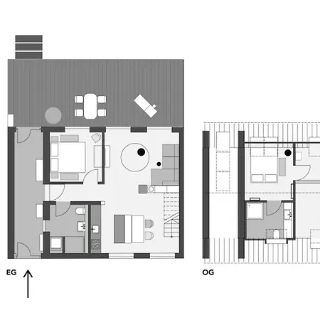 Ferienhaus Westertilli 20 - Middelhuus - Lichtdurchflutete Architektenwohnung Im Nordischen Langhaus